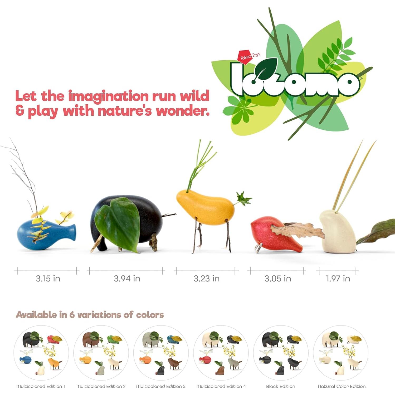 Juego de Locomo Taksa Toys 72 Piezas Montessori y 5 Animales