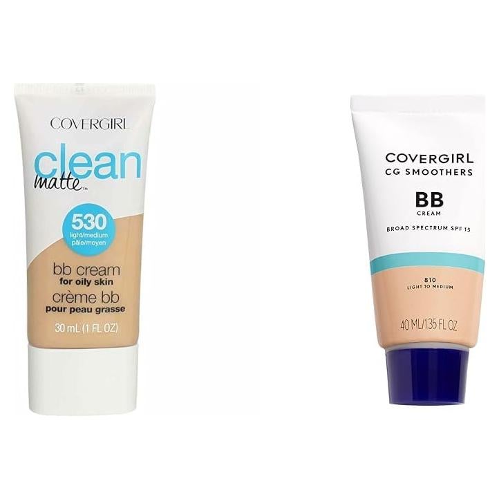 Cremas BB Livianas COVERGIRL Clean Matte y Smoothers 2 Tubos 38g