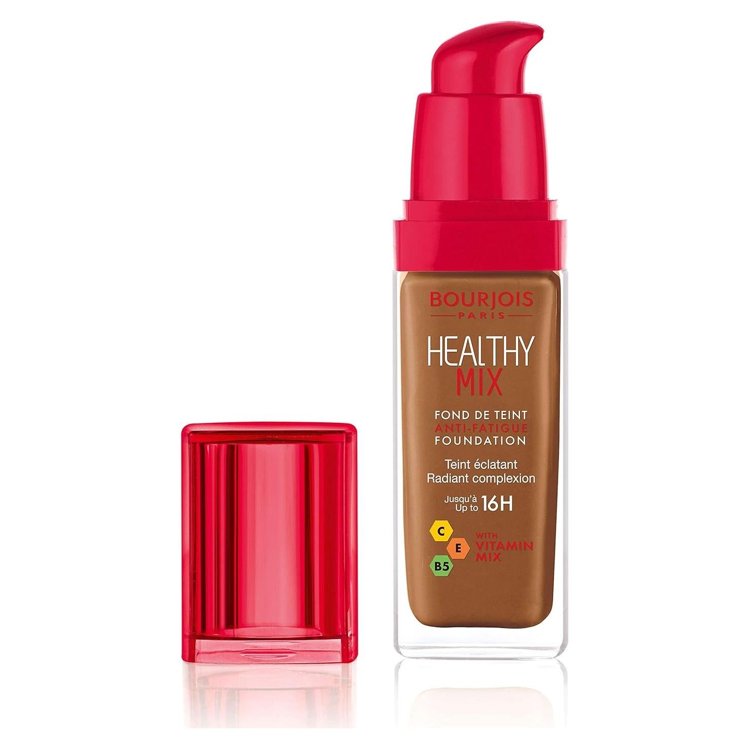 Base Líquida Anti-Fatiga Bourjois Healthy Mix 30ml 63 Cocoa