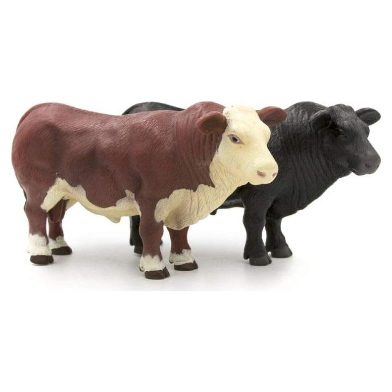 Juego de Toros Angus y Hereford Little Buster 1/16