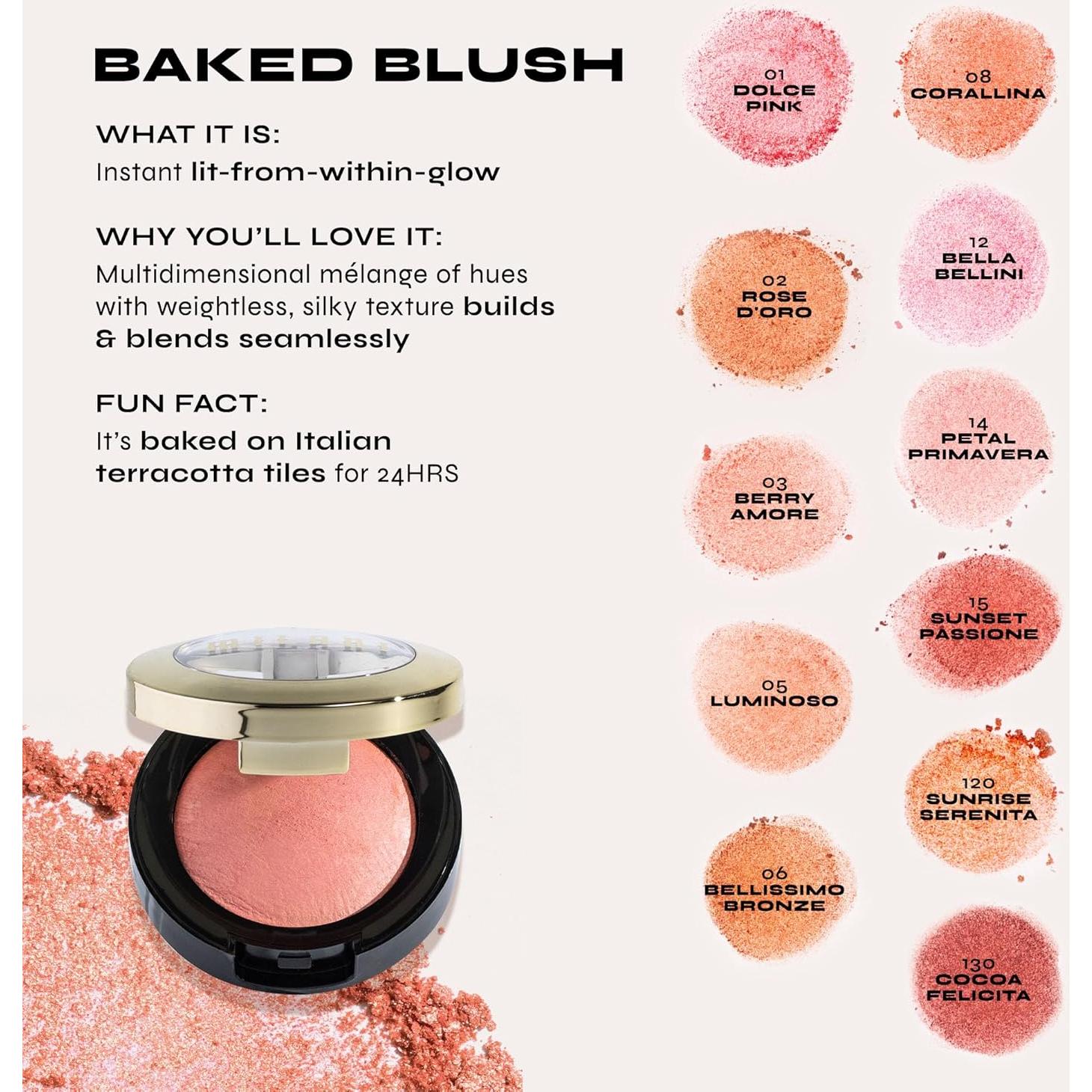 Rubor en Polvo Milani Baked Blush Bellissimo Bronze 5.1g