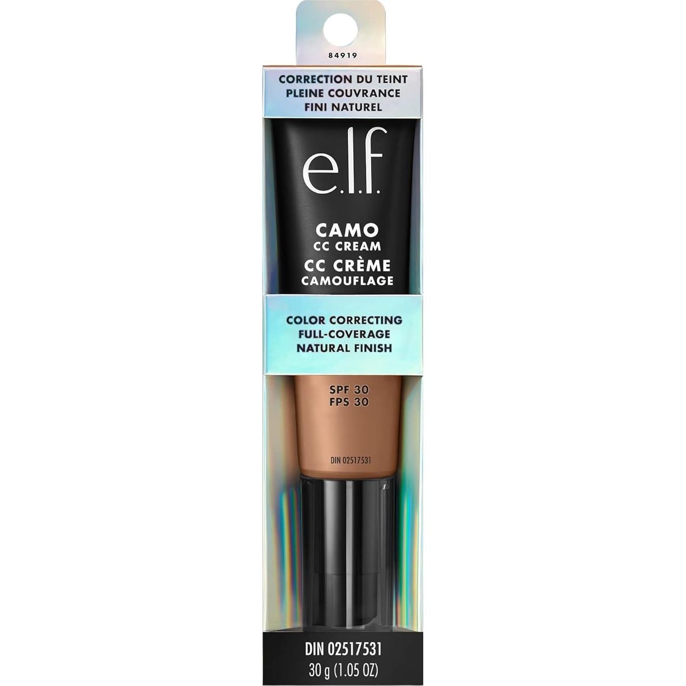 Crema CC Camo e.l.f. SPF 30 56.4g Cobertura Media a Completa