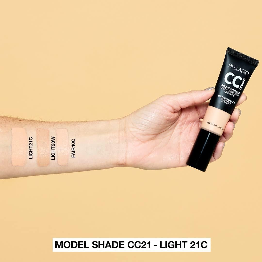 Crema CC Palladio 25.7 ml Claro 20W, Cobertura Total y Vegana