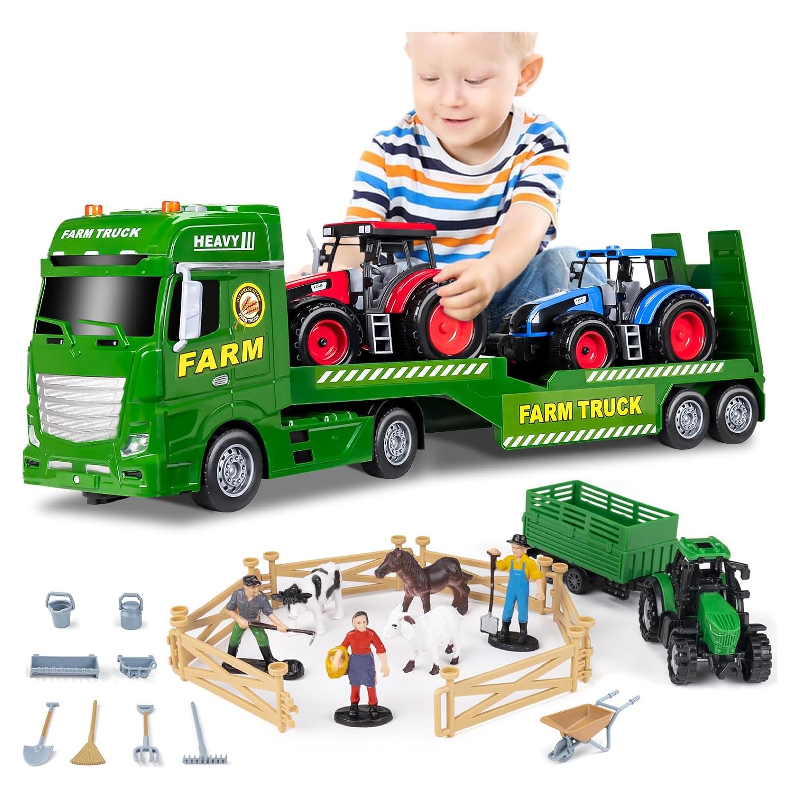 Camión de Granja ZHFUYS 23 Piezas para Niños 3 Años