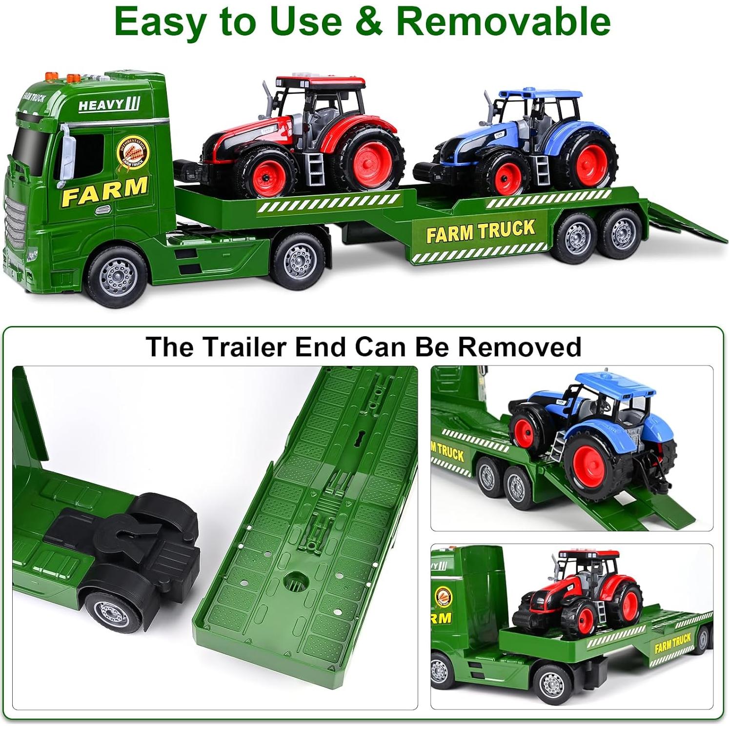 Camión de Granja ZHFUYS 23 Piezas para Niños 3 Años