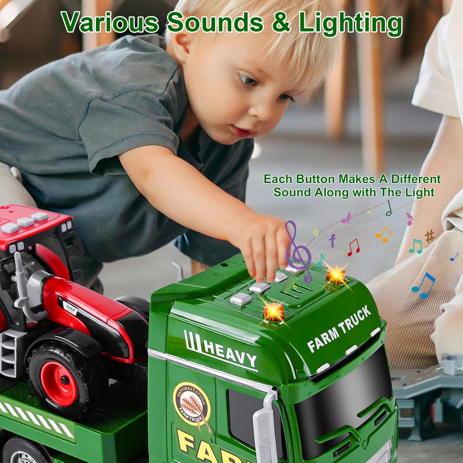 Camión de Granja ZHFUYS 23 Piezas para Niños 3 Años
