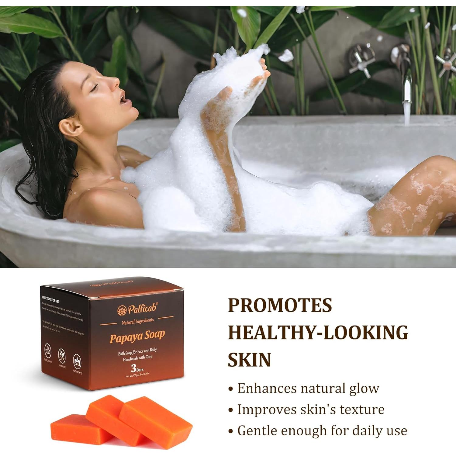 Jabón Natural PALFICAB con Papaya y Manteca de Karité 298 g