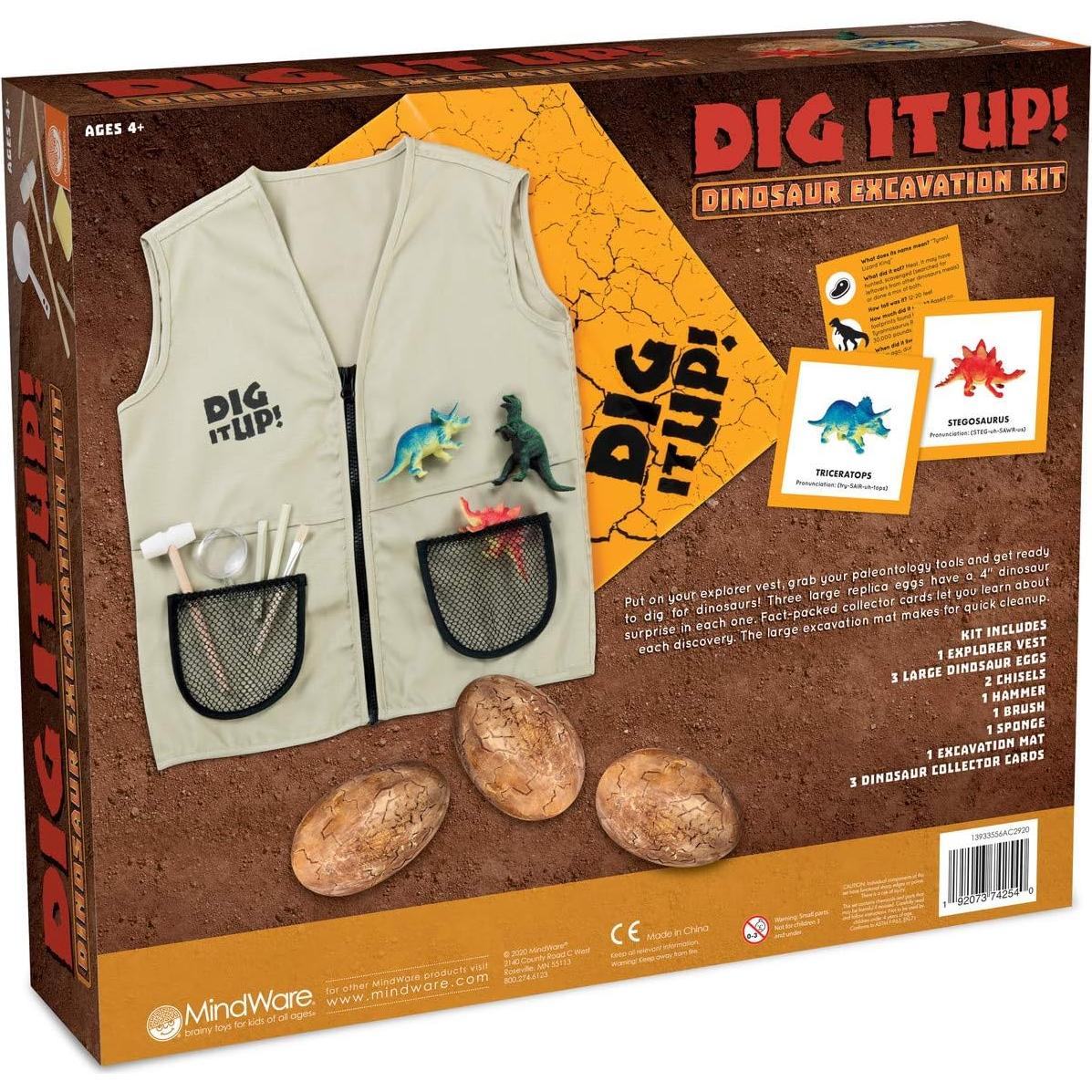 MindWare Kit de Excavación de Dinosaurios con Chaleco