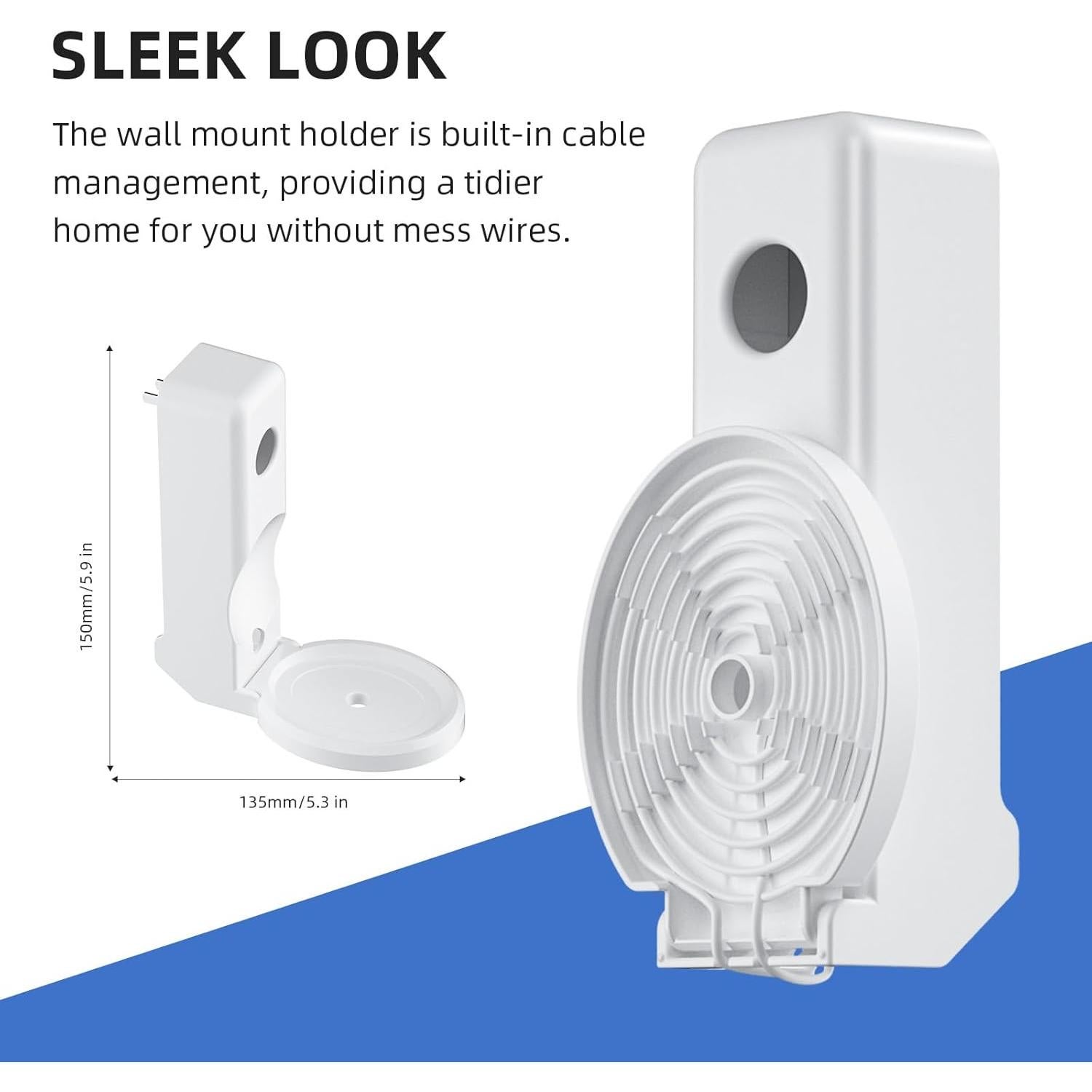 Soporte de Pared AFGHOA para Echo Spot 2024 Blanco