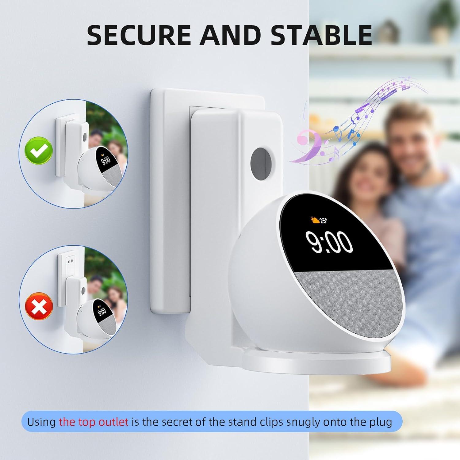 Soporte de Pared AFGHOA para Echo Spot 2024 Blanco