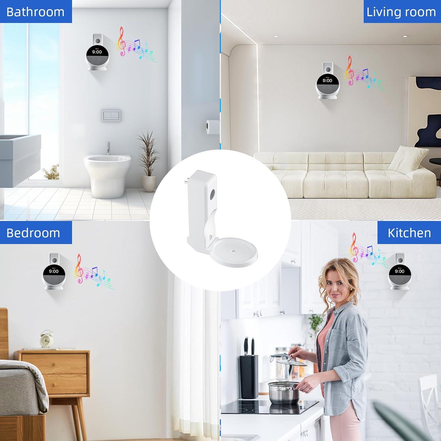 Soporte de Pared AFGHOA para Echo Spot 2024 Blanco