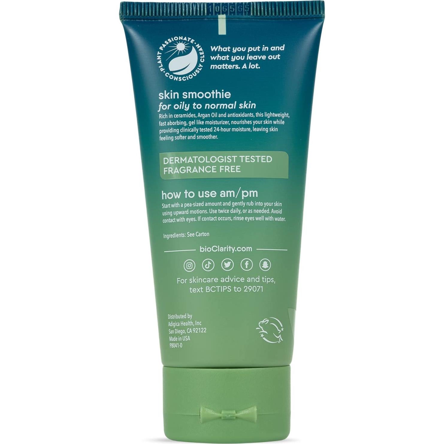 Gel Hidratante BioClarity Skin Smoothie 59 ml Piel Normal y Grasa