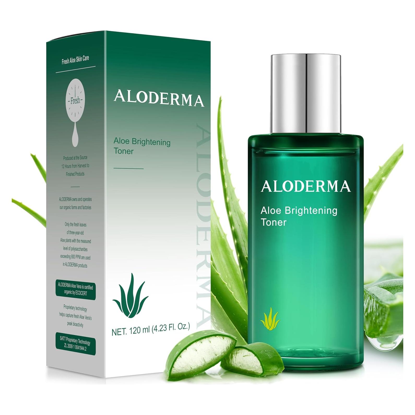 Tónico Facial Iluminador Aloderma 118ml - Aloe Vera Orgánico