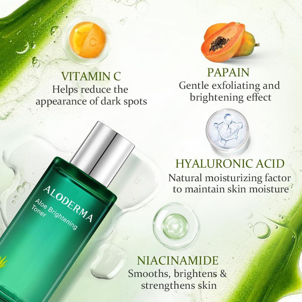 Tónico Facial Iluminador Aloderma 118ml - Aloe Vera Orgánico