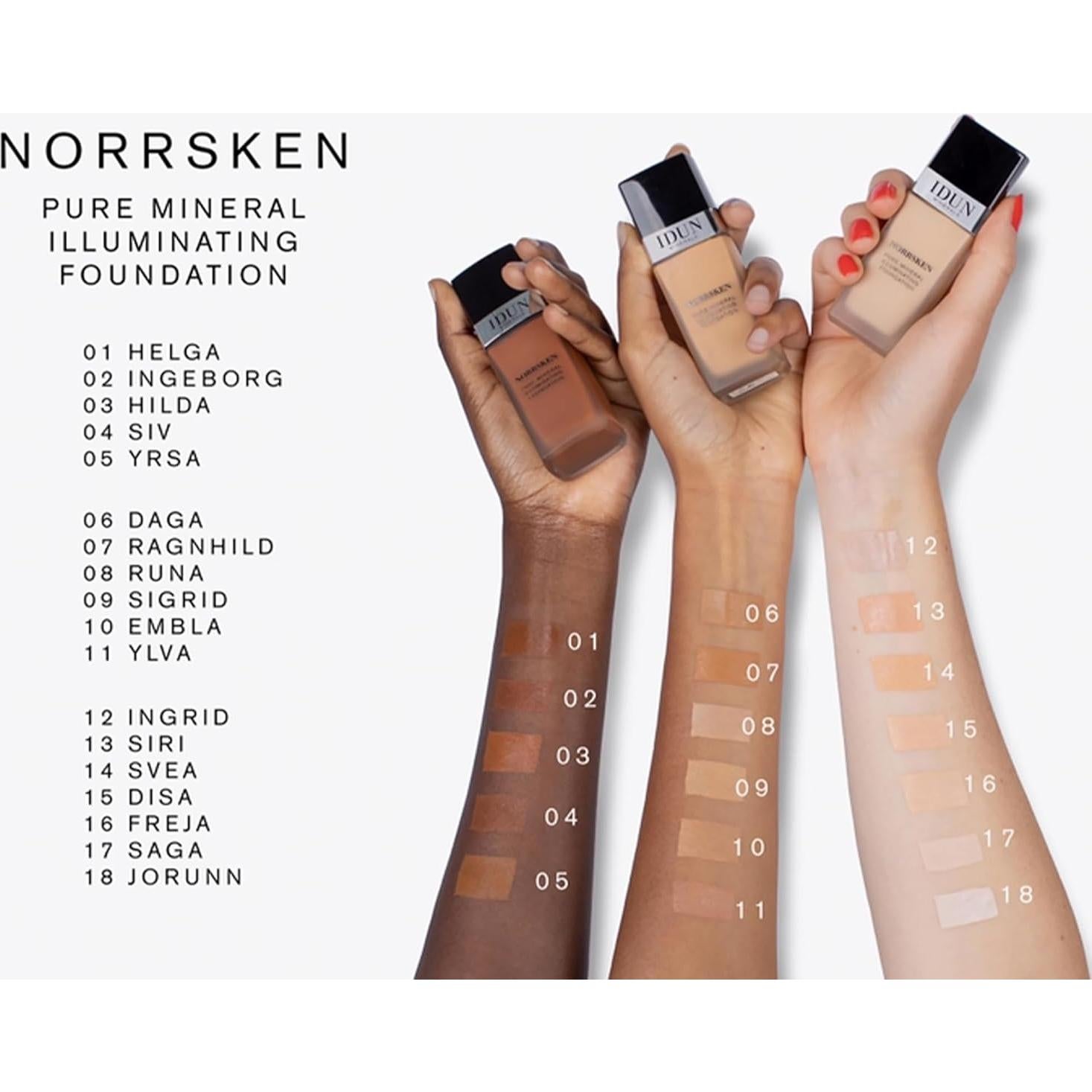 Base Líquida IDUN Minerals Norrsken 219 Sigrid 28.5 g Vegana