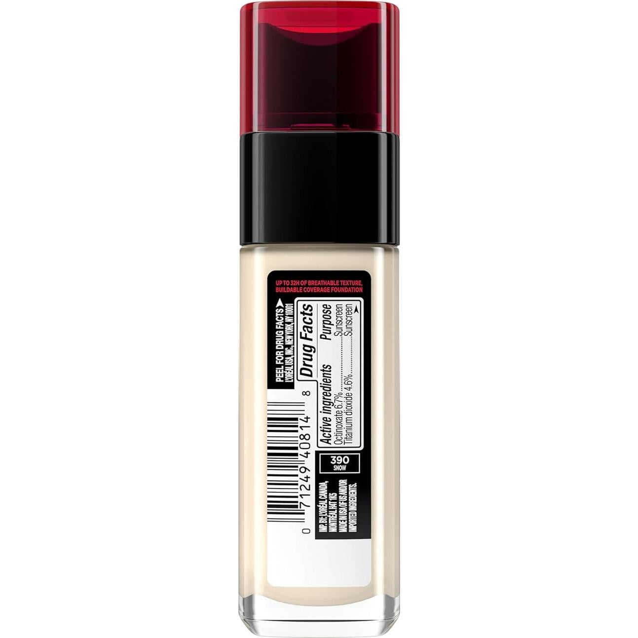 Base de Maquillaje L'Oreal Paris Infallible 32H 390 Nieve 29.57 ml