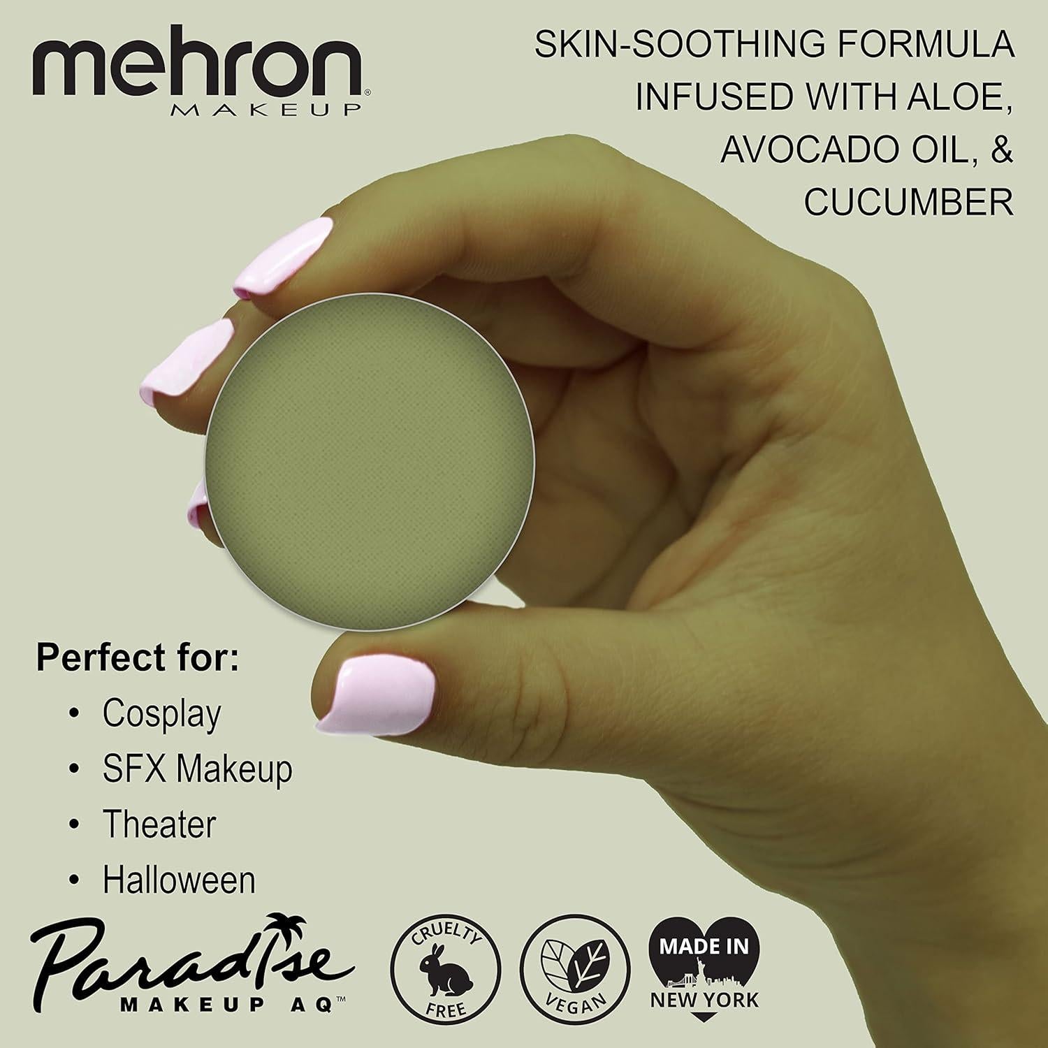 Pintura Facial y Corporal Mehron Makeup AQ 7 ml Oliva