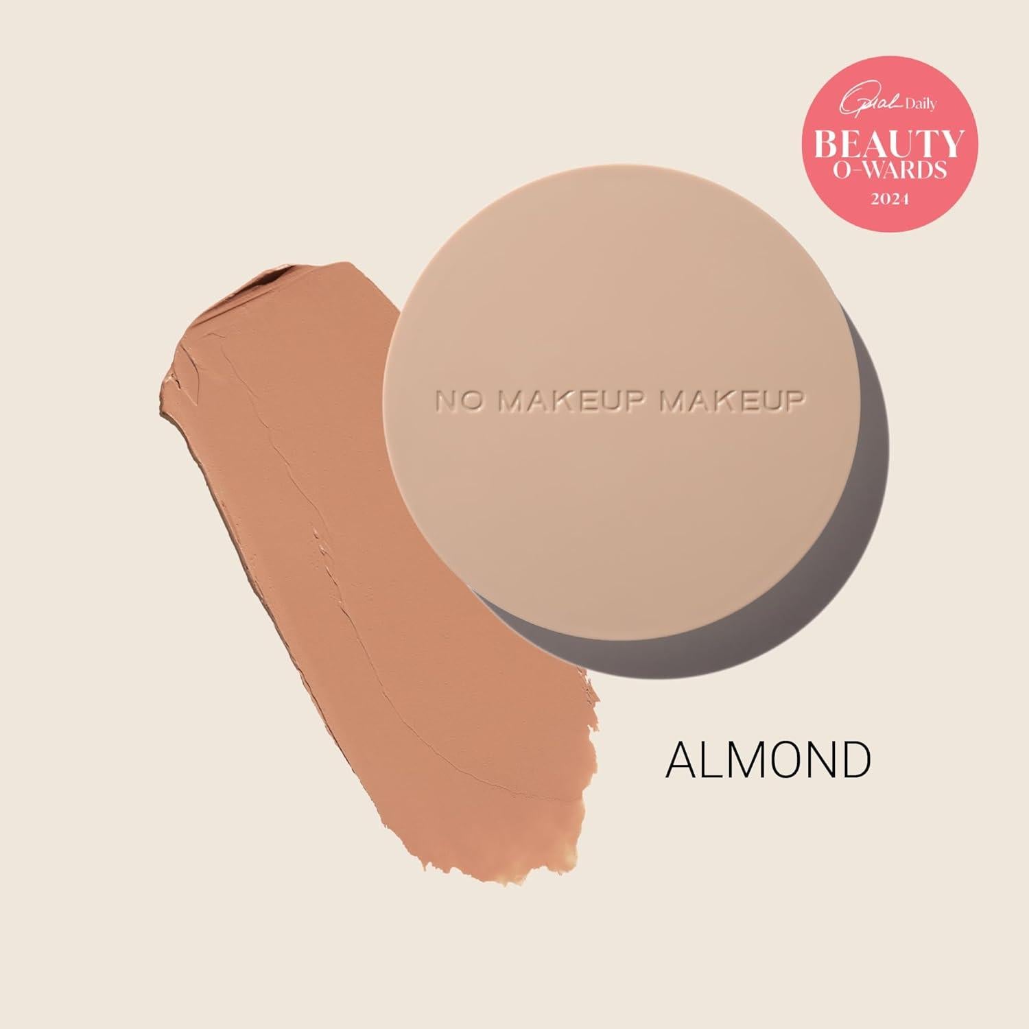 Base No Makeup Makeup Almendra 59g - Larga Duración, Vegana
