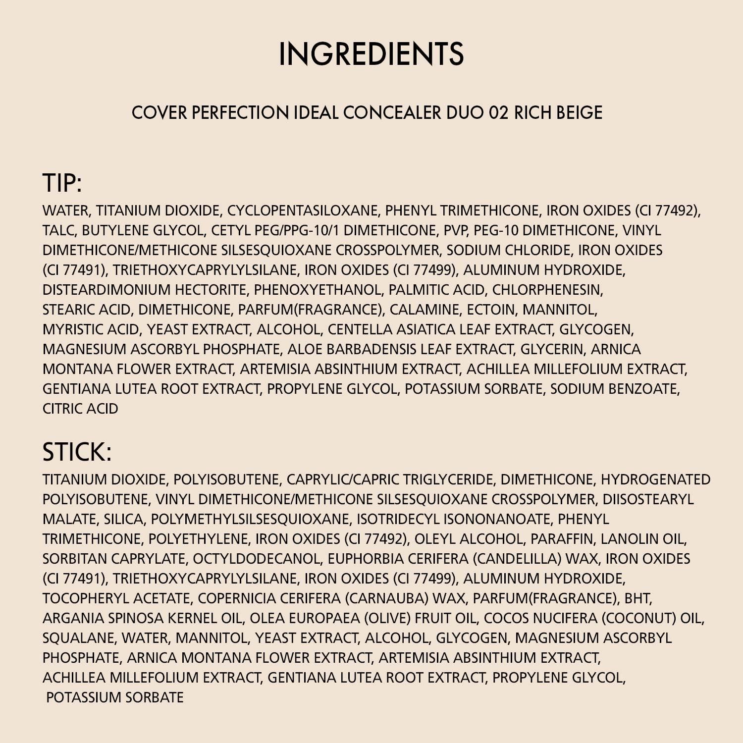 Corrector de Perfección Ideal THESAEM Dúo #2 Beige Rico