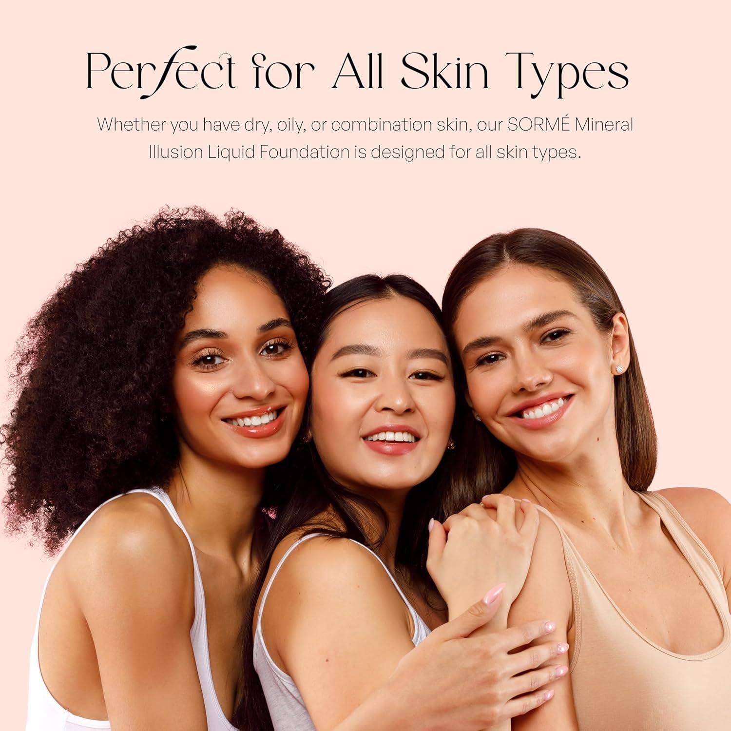 Base Líquida SORMÉ Ilusión Mineral 25ml - Hidratante SPF