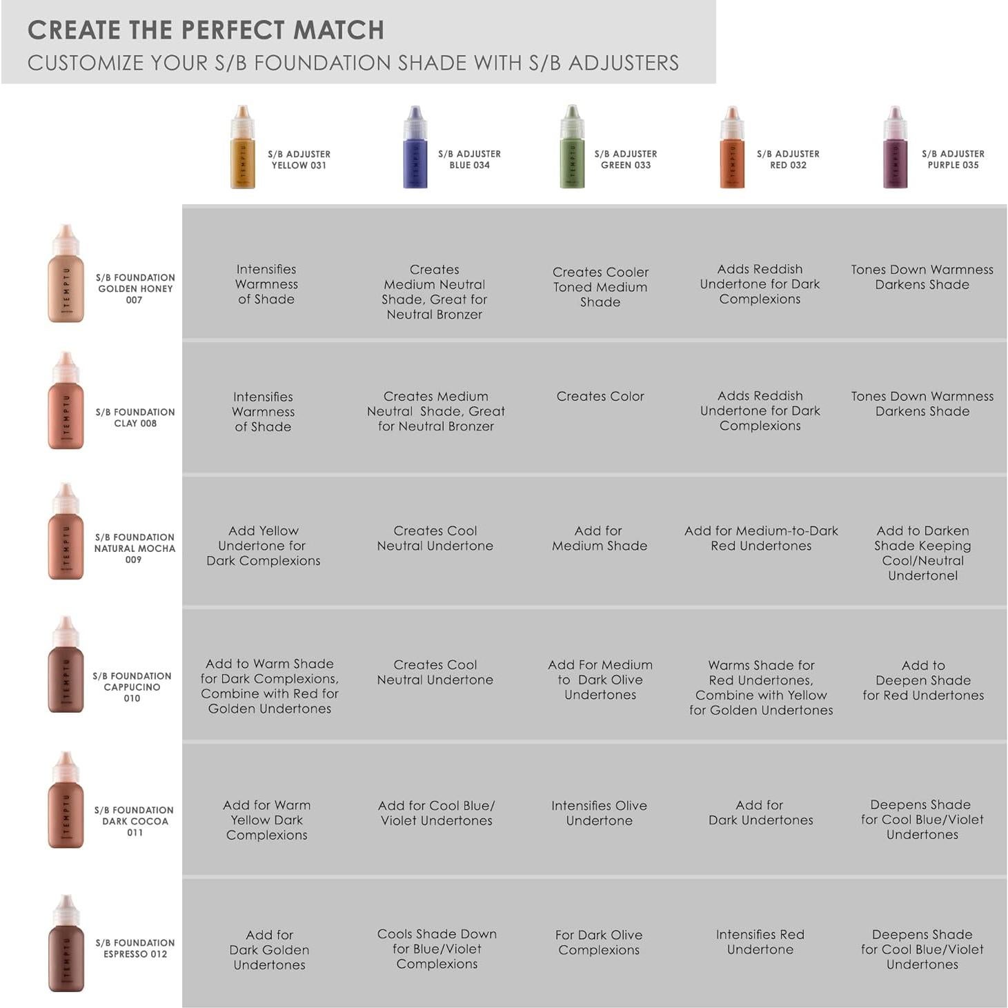 Ajustador de Tono TEMPTU S/B Amarillo - Larga Duración 22.96g