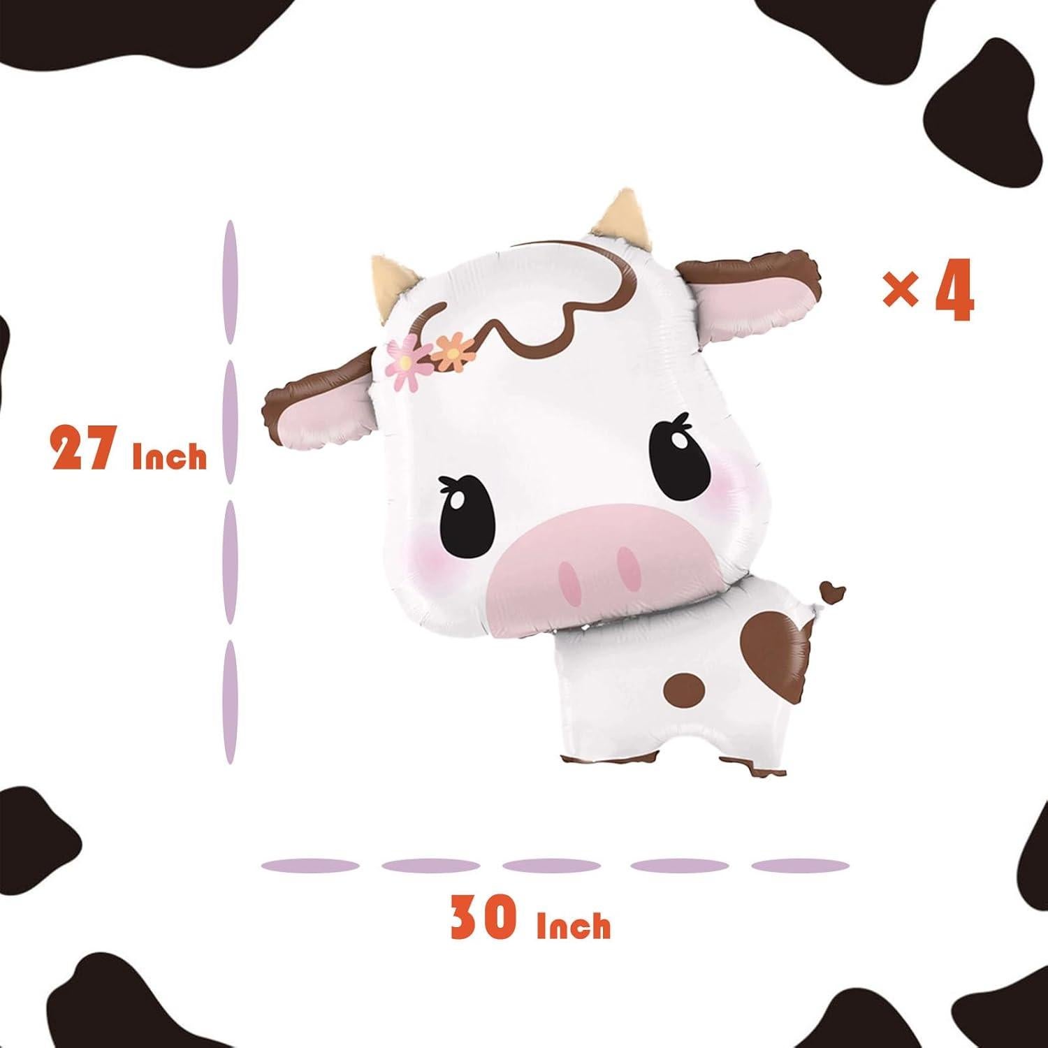 Globos de Vaca KYparty para Fiesta de Cumpleaños - 4 Pcs