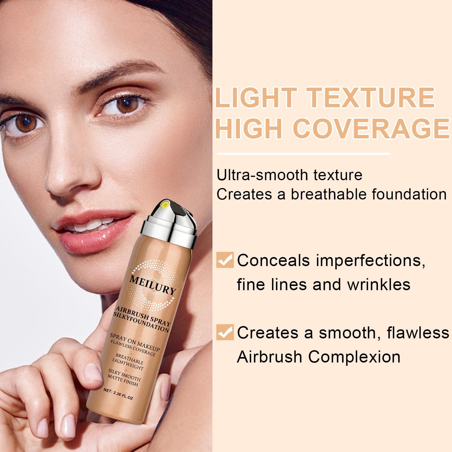 Set de Spray de Base AirBrush MEILURY 69.88ML Color 01 Natural