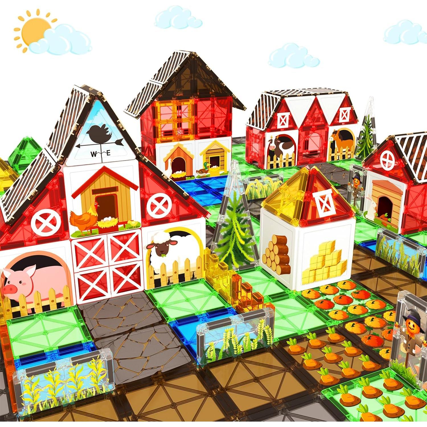 BigShu 148PCS Azulejos Magnéticos Educativos para Niños