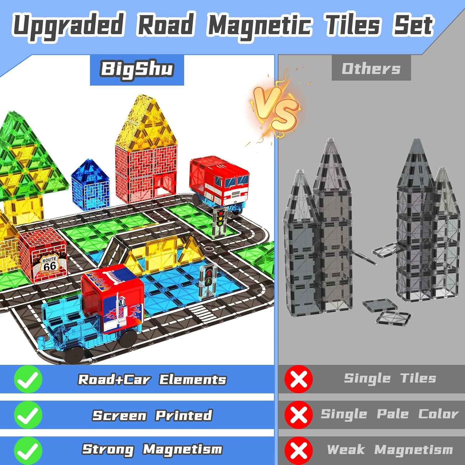 BigShu 148PCS Azulejos Magnéticos Educativos para Niños