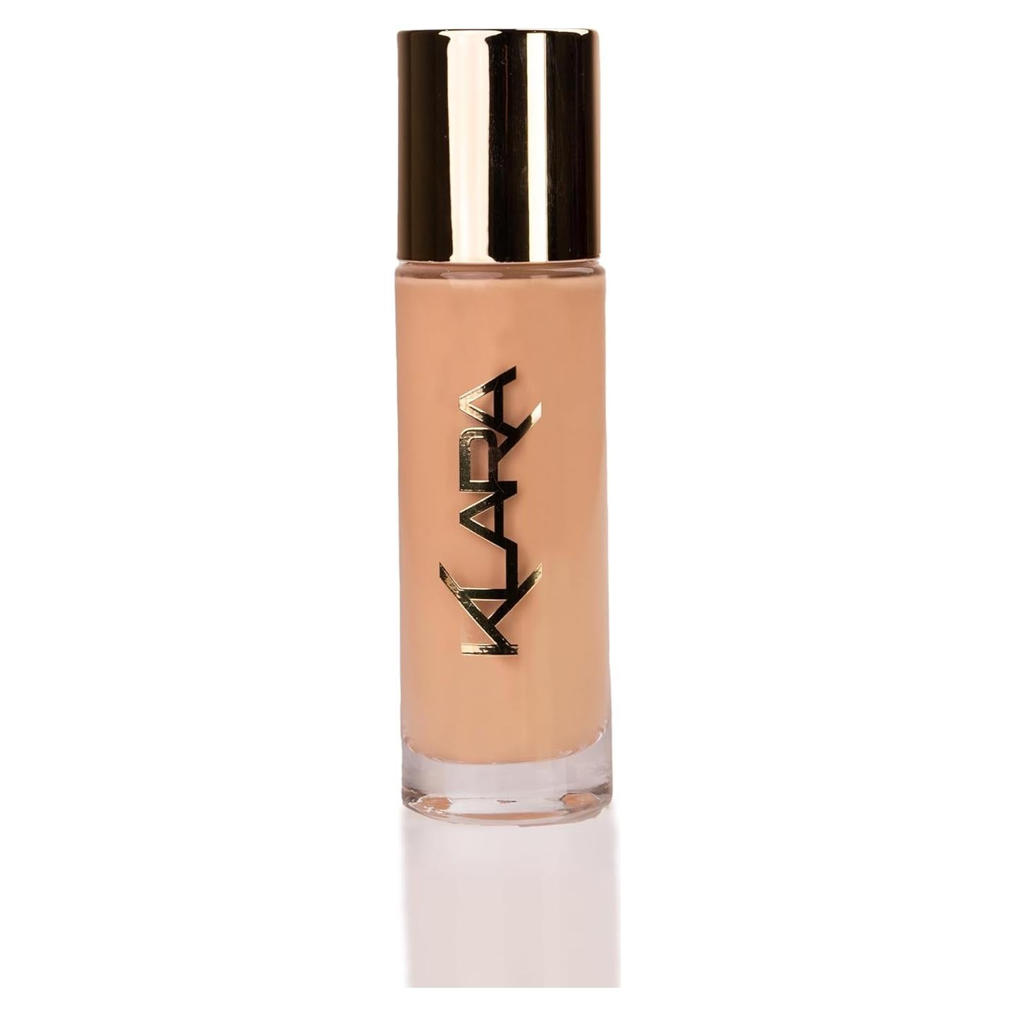 Base Líquida Klara Cosmetics Veil Up Oliva Neutral 06 con Esponja