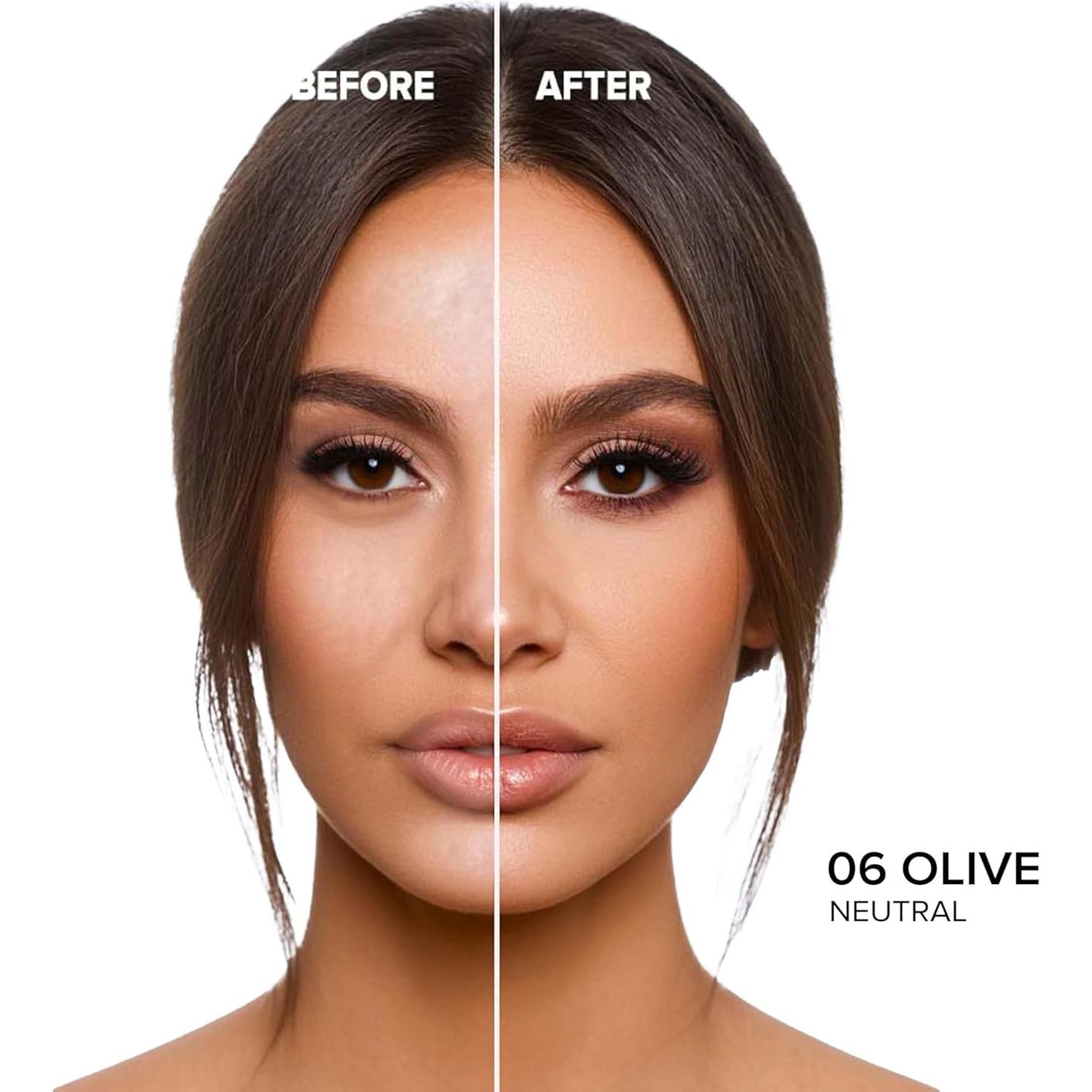 Base Líquida Klara Cosmetics Veil Up Oliva Neutral 06 con Esponja