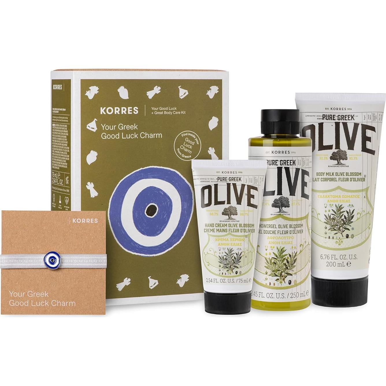 Set de Cuidado Corporal KORRES Flor de Olivo 3 Piezas