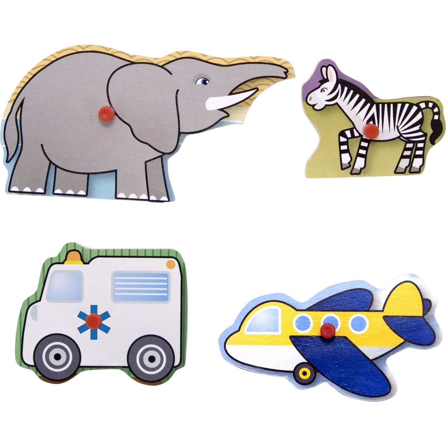 Peg Puzzle Bundle - Farm, Vehicles and Safari