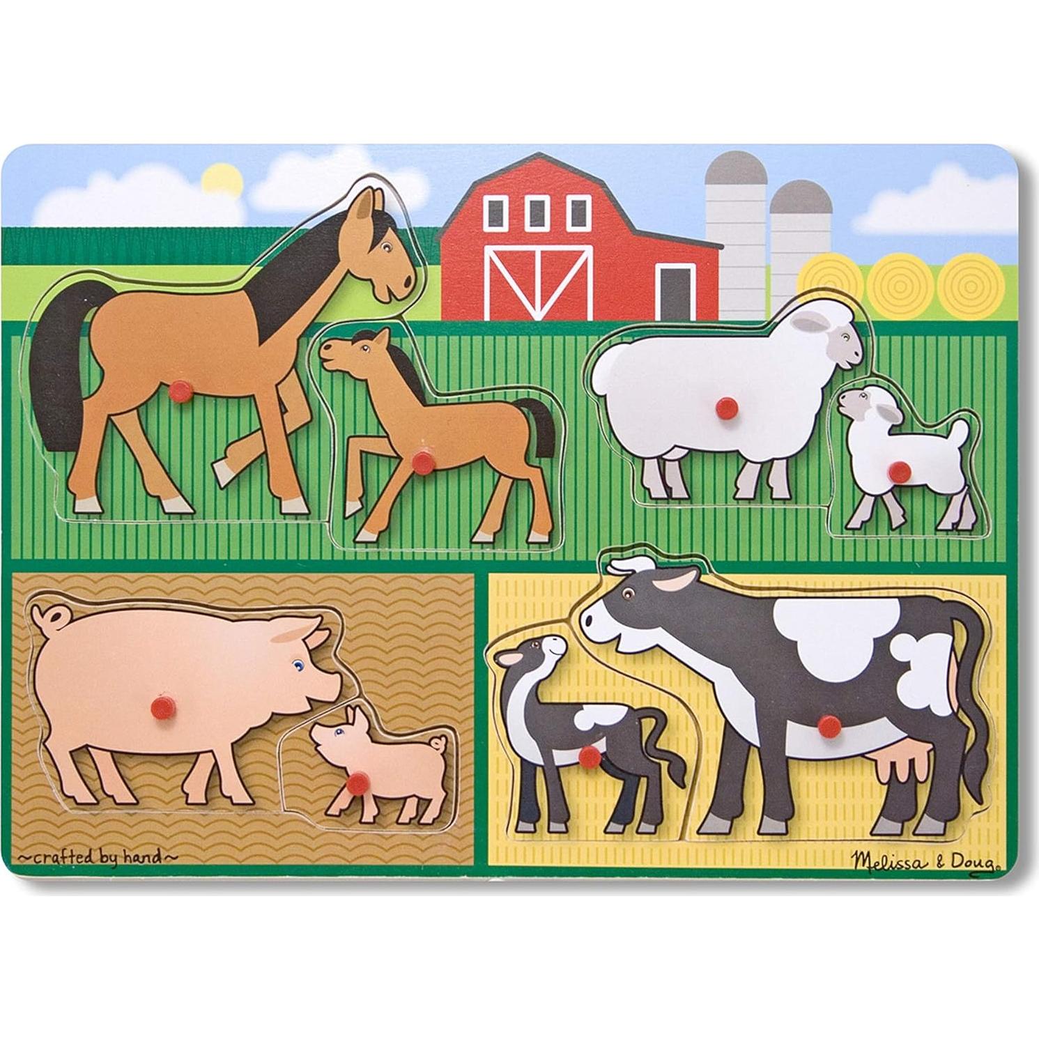Peg Puzzle Bundle - Farm, Vehicles and Safari