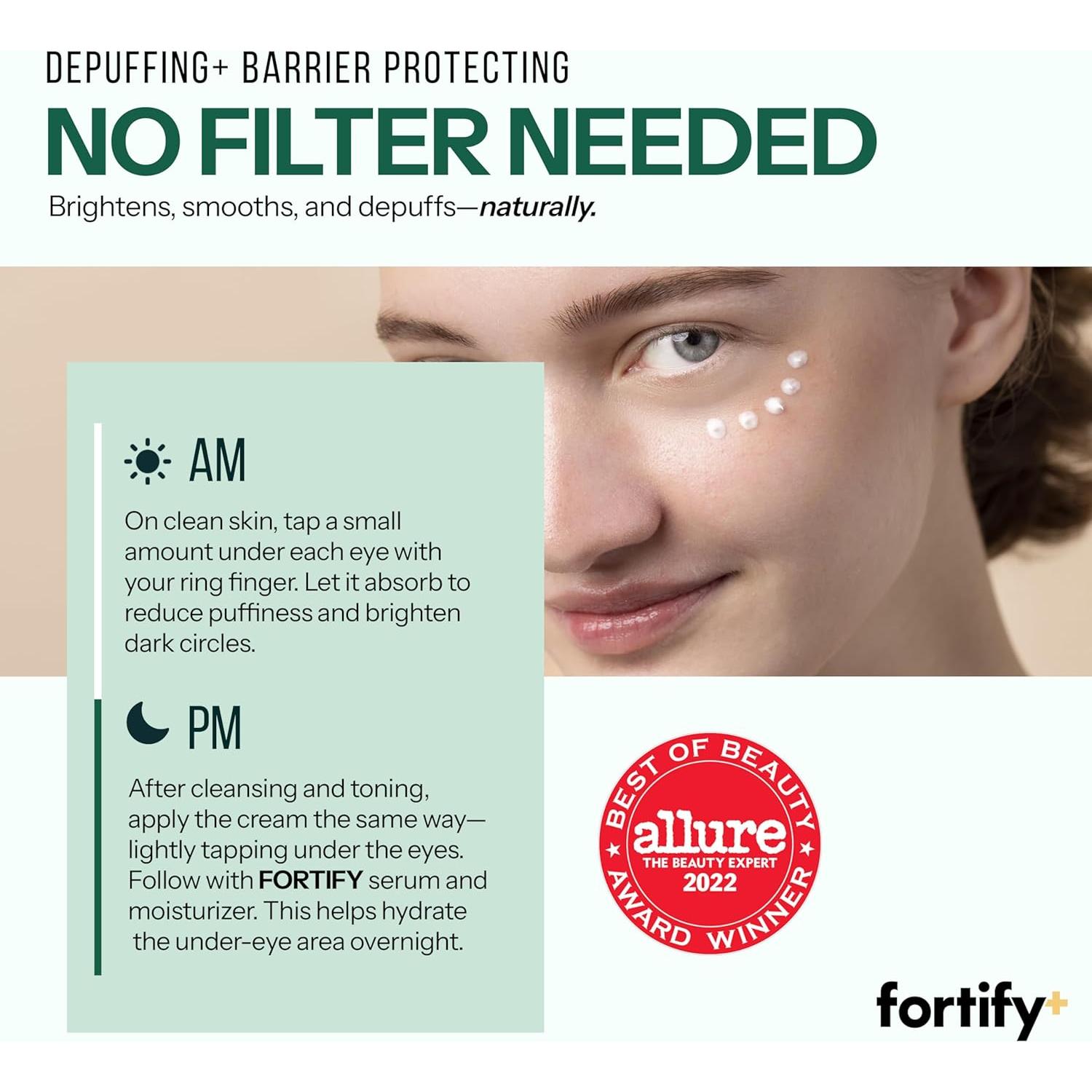 Crema Contorno de Ojos Fortify 28.35g - Antienvejecimiento 3 en 1