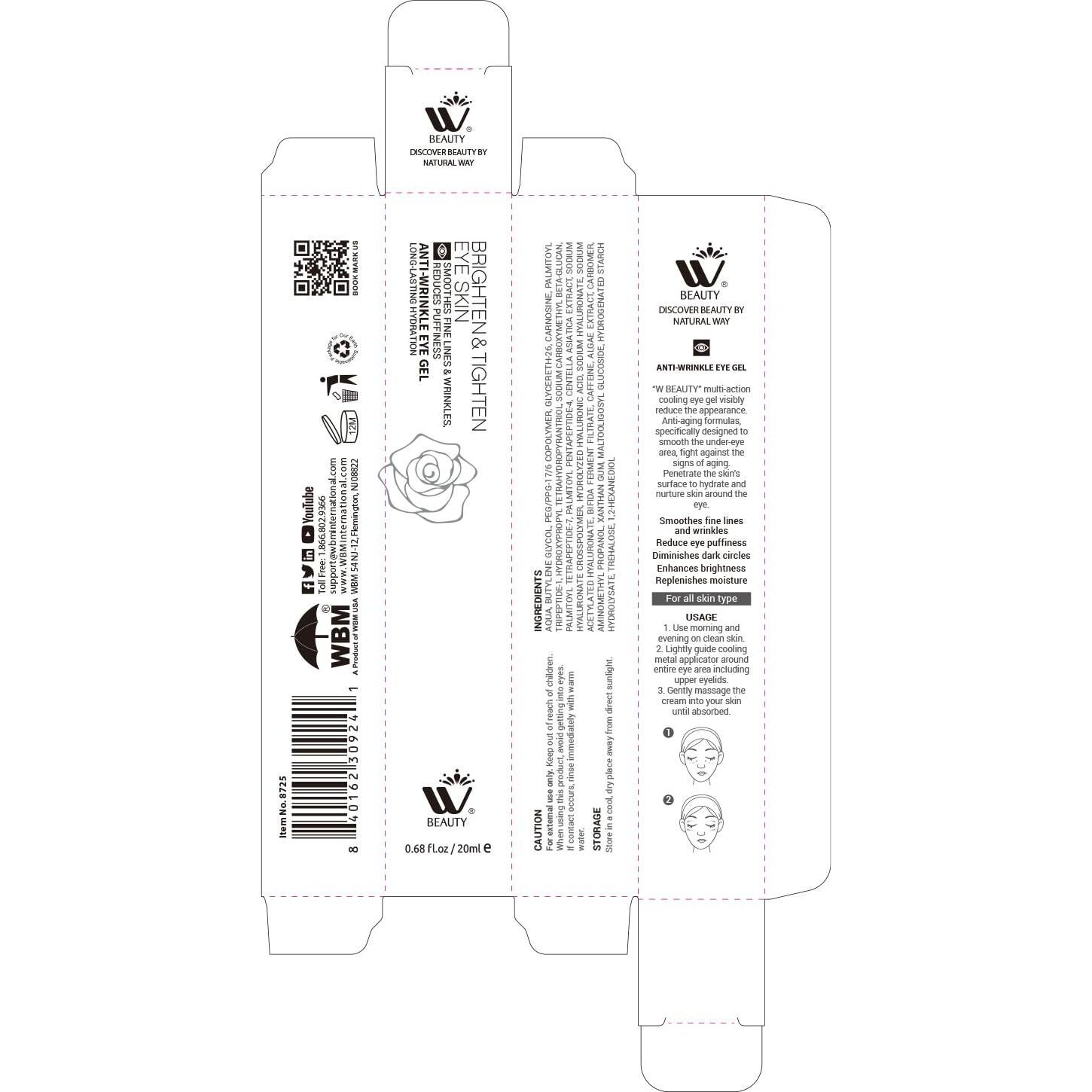 Crema para los Ojos WBM con Rodillo Metálico 20ml - Antienvejecimiento