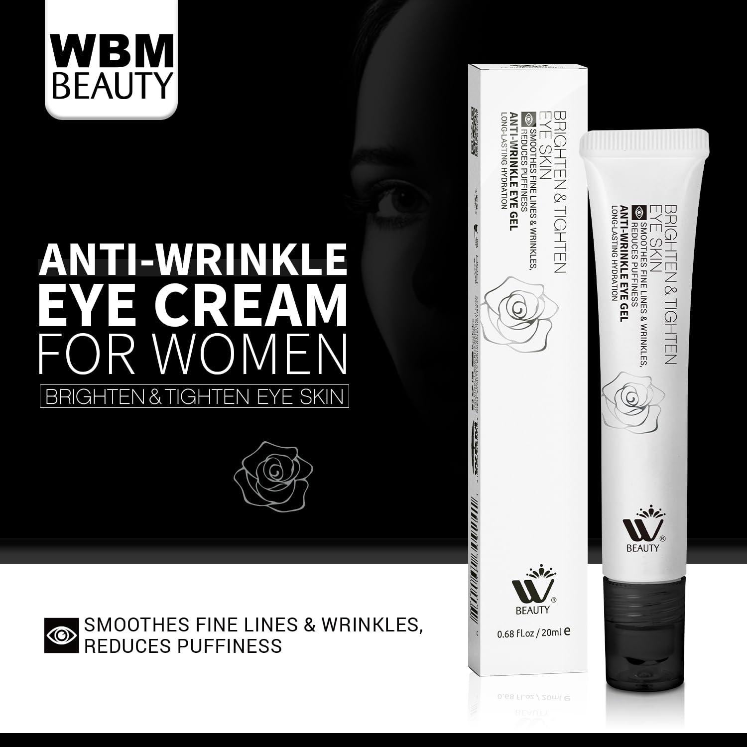 Crema para los Ojos WBM con Rodillo Metálico 20ml - Antienvejecimiento