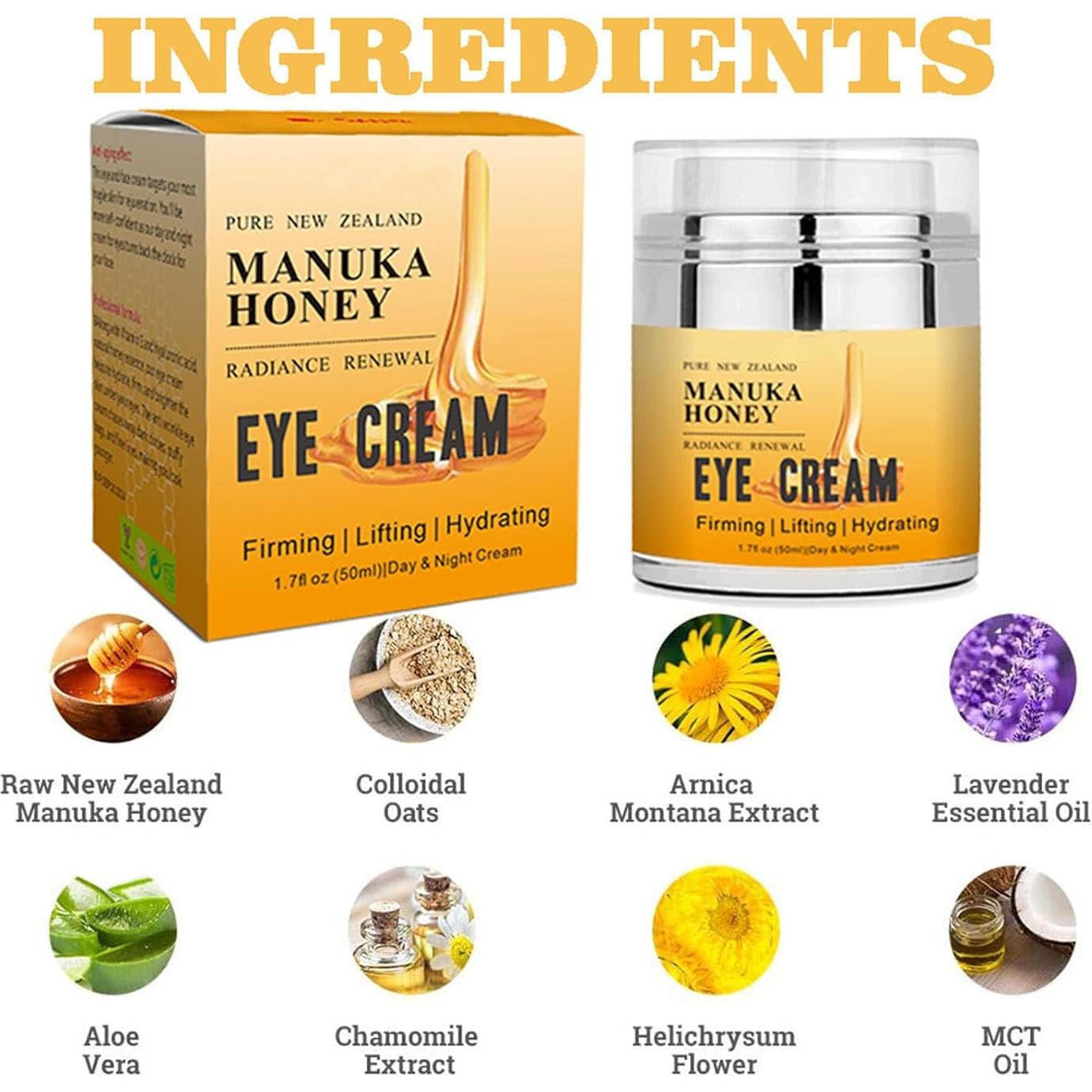 Crema para Ojos de Miel WHHWM 50ml Anti-envejecimiento Hidratante