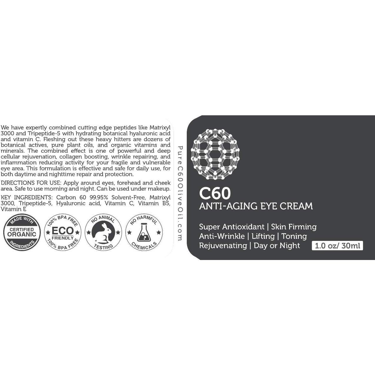 Crema para los Ojos Anti-Envejecimiento C60 30ml con Vitamina C