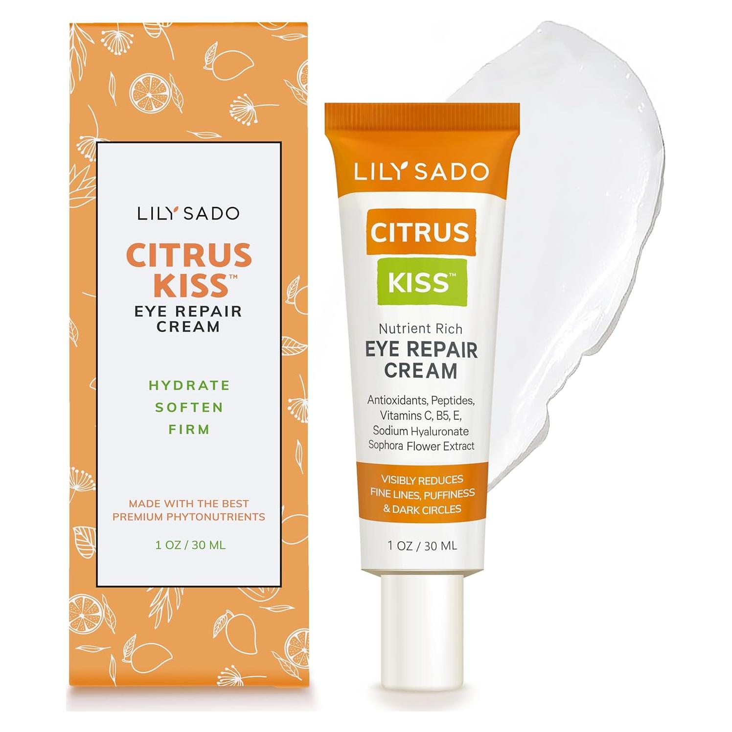 Crema para Ojos Lily Sado Citrus Kiss 28g - Antioxidantes y Péptidos