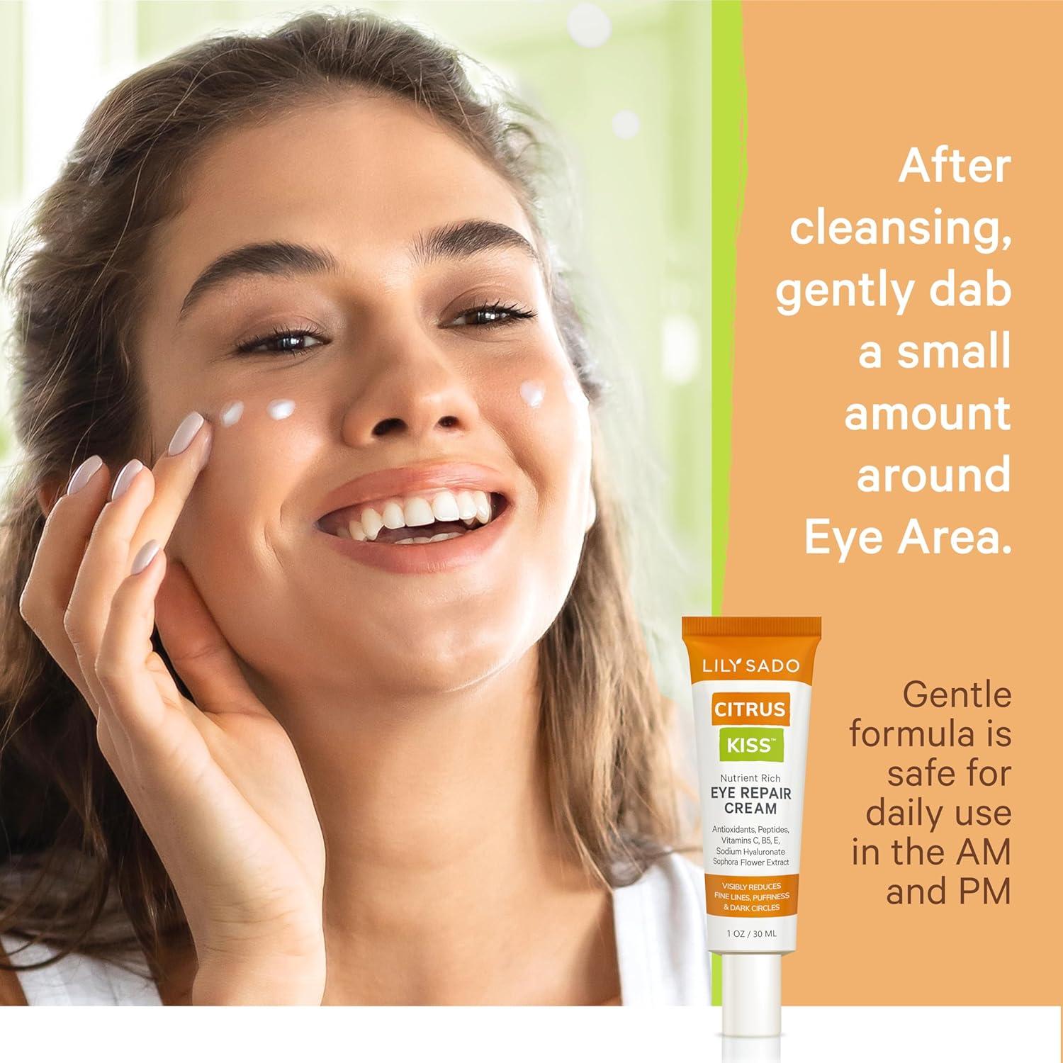 Crema para Ojos Lily Sado Citrus Kiss 28g - Antioxidantes y Péptidos