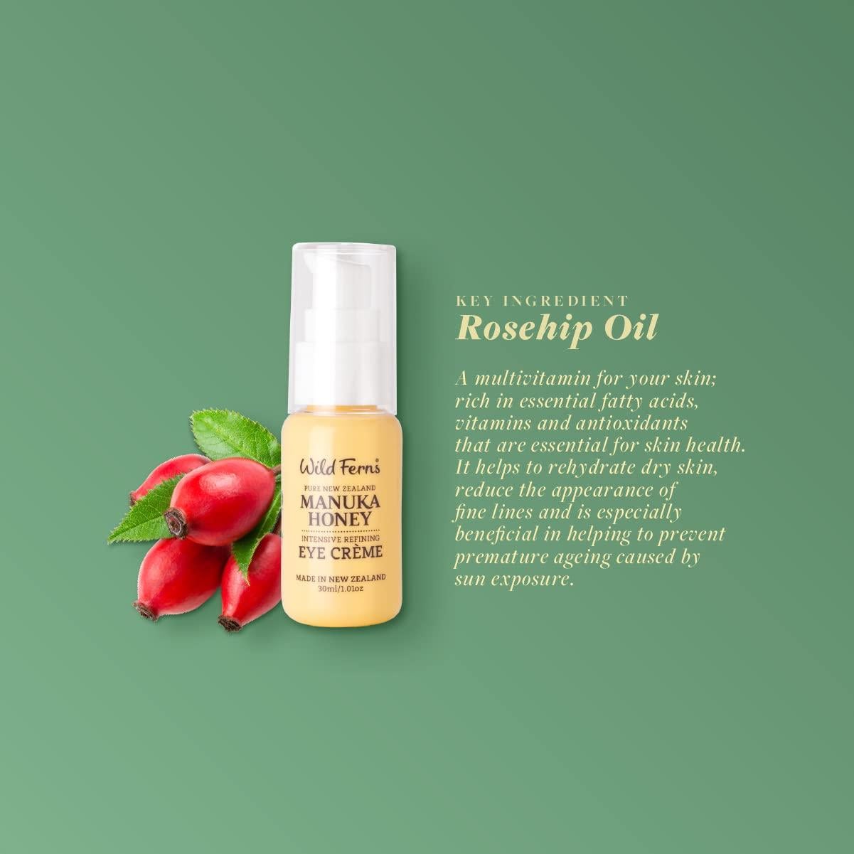 Crema de Ojos Wild Ferns Miel de Manuka 30ml 92% Natural