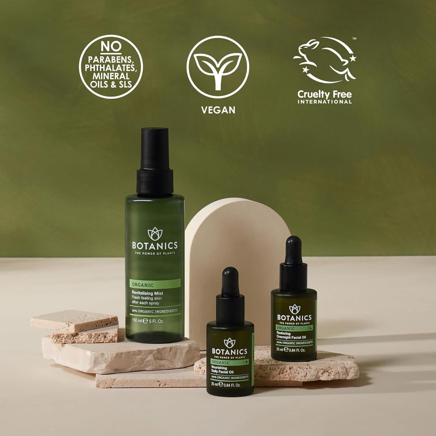 Rocío Hidratante Facial Botanics - Agua de Rosa 148 ml - Vegano