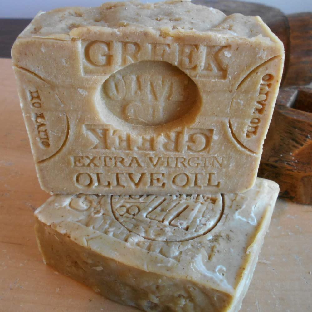 Jabón Natural de Aceite de Oliva Griego 198g con Sal Marina