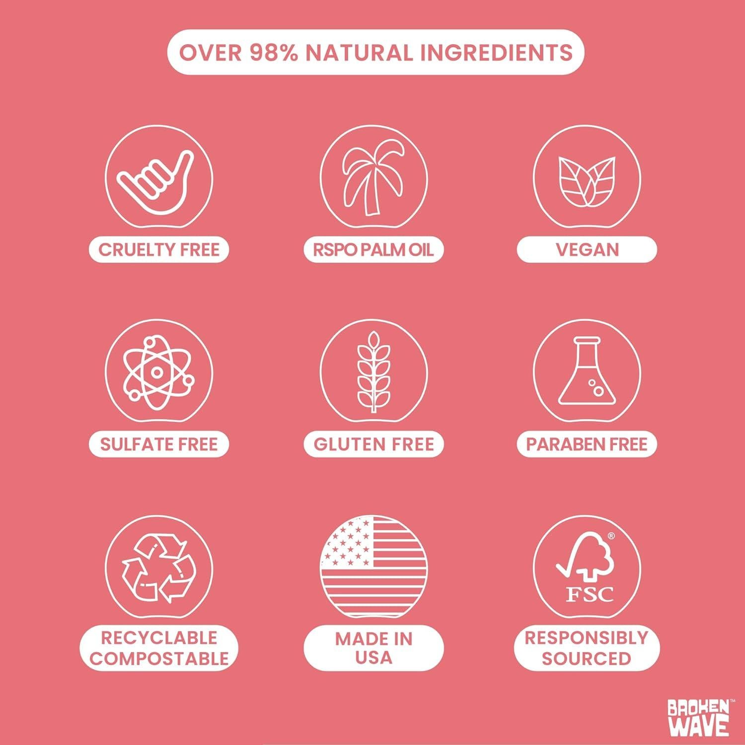 Jabón Natural Olas Rojas Hidratante Vegano 2 Unidades