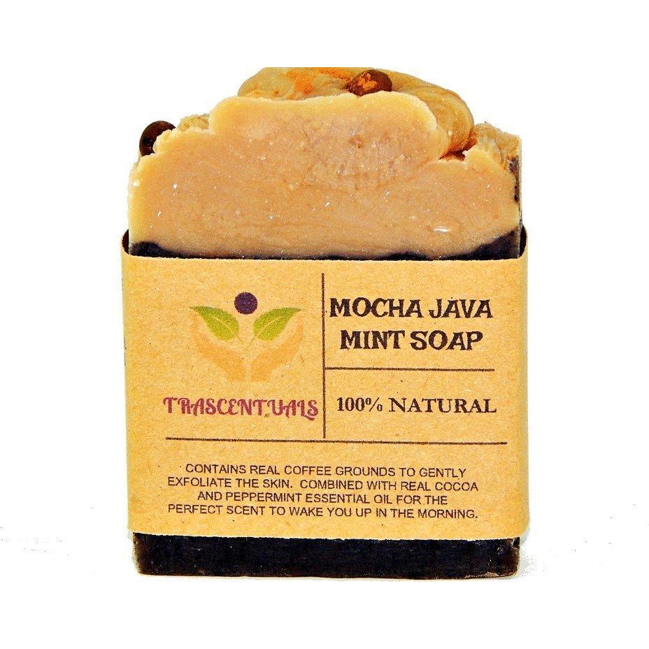Jabón Exfoliante Natural de Café y Menta Trascentuals 2 Paquete