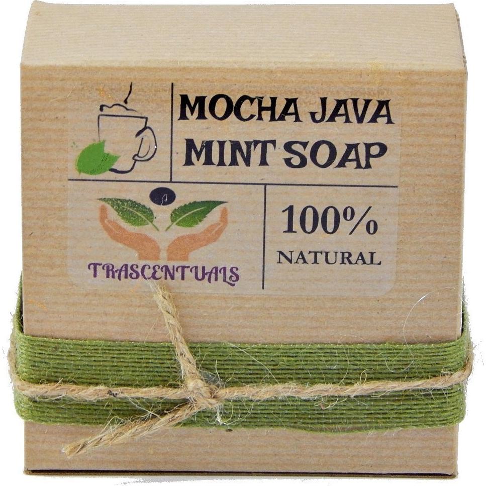 Jabón Exfoliante Natural de Café y Menta Trascentuals 2 Paquete