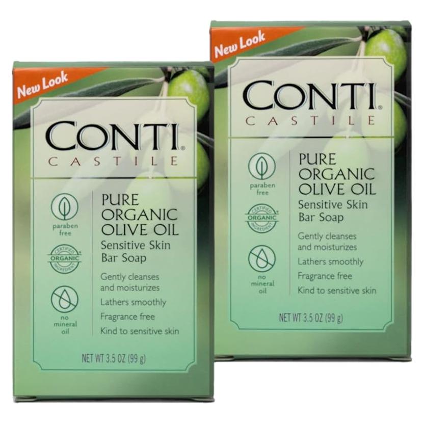 Jabón de Barra Orgánico de Aceite de Oliva Conti Castile 2x99g