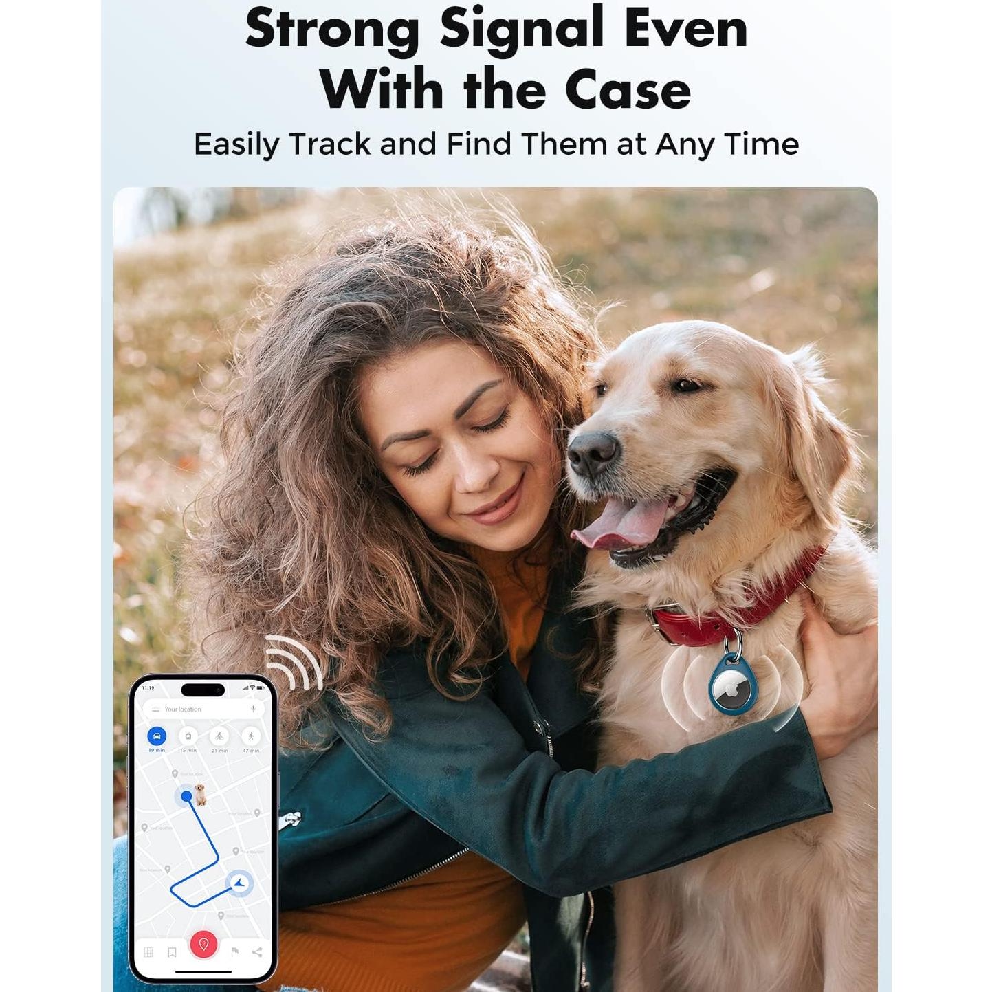 Soporte UNBREAKcable para Apple AirTag - 4 Fundas TPU