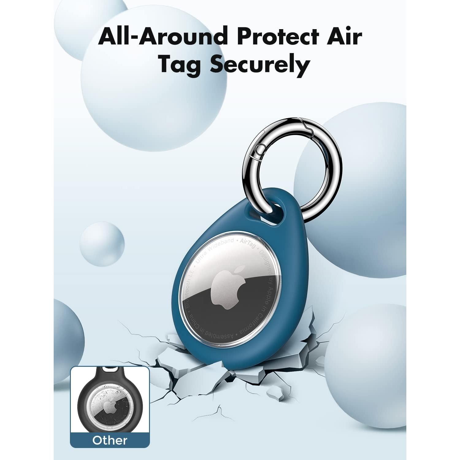 Soporte UNBREAKcable para Apple AirTag - 4 Fundas TPU